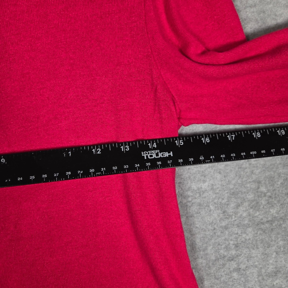 Anthropologie Women XS Turtleneck Puff Sleeve Top Pink Cozy Soft Academia - Picture 8 of 9